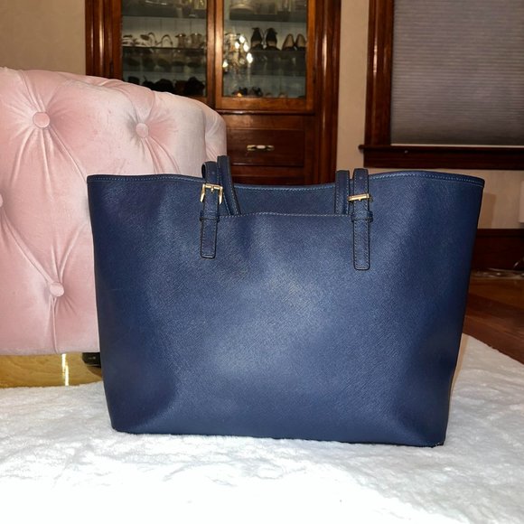 Navy Blue Michael Kors Tote - Picture 3 of 6